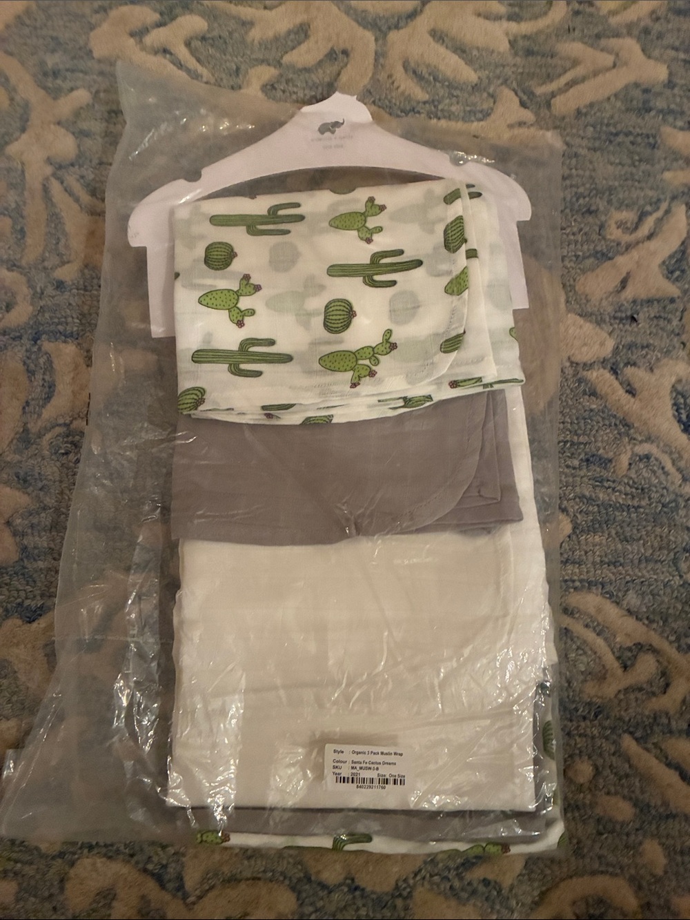 Monica + Andy Organic Muslin Wrap 3-Pack in "Santa Fe Cactus Dreams" Print